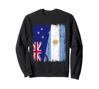Demi drapeau de Nouvelle-Zélande Argentine Kiwi racines argentines Sweatshirt