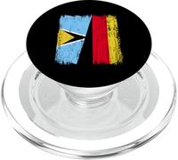 Demi Drapeau de Sainte-Lucie Allemagne PopSockets PopGrip pour MagSafe