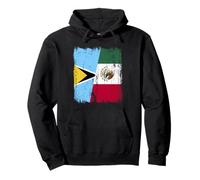 Demi-Drapeau de Sainte-Lucie Mexique Patrimoine Mexicain Sweat à Capuche