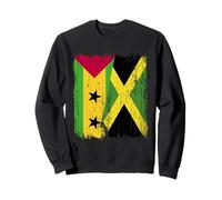 Demi Drapeau de Sao Tomé-et-Principe Jamaïque Sweatshirt