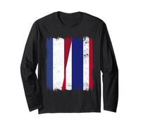 Demi Drapeau des Pays-Bas Thaïlande Racines thaïlandaises Manche Longue