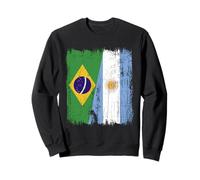 Demi drapeau du Brésil Argentine Racines argentines brésiliennes Sweatshirt