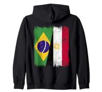 Demi-Drapeau du Brésil Egypte Patrimoine égyptien brésilien Sweat à Capuche
