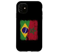 Demi Drapeau du Brésil Maroc Patrimoine marocain Coque pour iPhone 11
