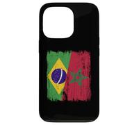 Demi Drapeau du Brésil Maroc Patrimoine marocain Coque pour iPhone 13 Pro