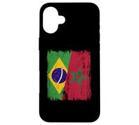 Demi Drapeau du Brésil Maroc Patrimoine marocain Coque pour iPhone 16 Plus