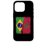Demi Drapeau du Brésil Maroc Patrimoine marocain Coque pour iPhone 16 Pro