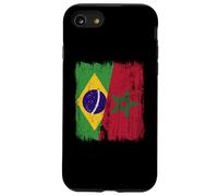 Demi Drapeau du Brésil Maroc Patrimoine marocain Coque pour iPhone SE (2020) / 7/8