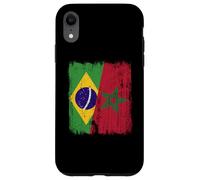 Demi Drapeau du Brésil Maroc Patrimoine marocain Coque pour iPhone XR