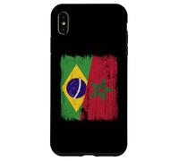 Demi Drapeau du Brésil Maroc Patrimoine marocain Coque pour iPhone XS Max
