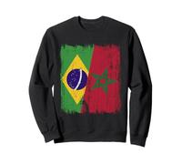 Demi Drapeau du Brésil Maroc Patrimoine marocain Sweatshirt