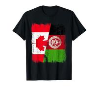 Demi-Drapeau du Canada Afghanistan Patrimoine Afghan Canadien T-Shirt