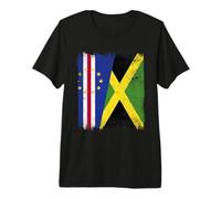 Demi Drapeau du Cap-Vert Jamaïque T-Shirt Haut de Gamme