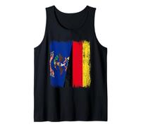 Demi-Drapeau du Dakota du Nord Allemagne - Dakotan du Nord - Patrimoine Débardeur