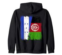 Demi Drapeau du Honduras Afghanistan Patrimoine Afghan du Honduras Sweat à Capuche