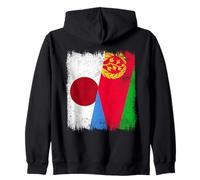 Demi-Drapeau du Japon Érythrée Patrimoine érythréen Japonais Sweat à Capuche