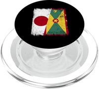 Demi-Drapeau du Japon Grenade - Patrimoine grenadien Japonais PopSockets PopGrip pour MagSafe