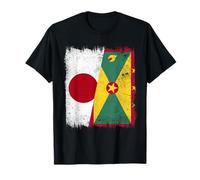 Demi-Drapeau du Japon Grenade - Patrimoine grenadien Japonais T-Shirt