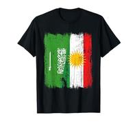 Demi Drapeau du Kurdistan d'Arabie Saoudite T-Shirt
