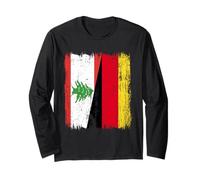 Demi-Drapeau du Liban Allemagne Patrimoine Allemand libanais Manche Longue