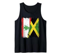 Demi-Drapeau du Liban Jamaïque Patrimoine jamaïcain libanais Débardeur