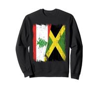 Demi-Drapeau du Liban Jamaïque Patrimoine jamaïcain libanais Sweatshirt