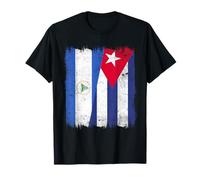 Demi-Drapeau du Nicaragua Cuba Patrimoine cubain du Nicaragua T-Shirt