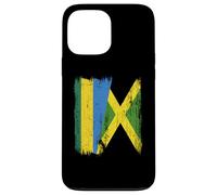 Demi-Drapeau du Rwanda Jamaïque Patrimoine jamaïcain Coque pour iPhone 13 Pro Max