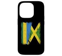 Demi-Drapeau du Rwanda Jamaïque Patrimoine jamaïcain Coque pour iPhone 14 Pro