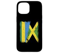 Demi-Drapeau du Rwanda Jamaïque Patrimoine jamaïcain Coque pour iPhone 15