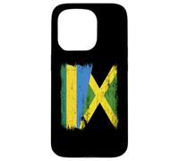 Demi-Drapeau du Rwanda Jamaïque Patrimoine jamaïcain Coque pour iPhone 15 Pro