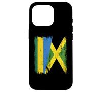 Demi-Drapeau du Rwanda Jamaïque Patrimoine jamaïcain Coque pour iPhone 16 Pro