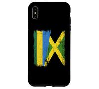 Demi-Drapeau du Rwanda Jamaïque Patrimoine jamaïcain Coque pour iPhone XS Max