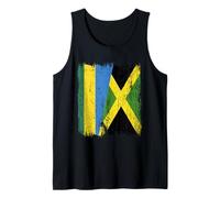 Demi-Drapeau du Rwanda Jamaïque Patrimoine jamaïcain Débardeur