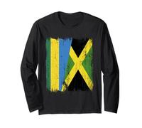 Demi-Drapeau du Rwanda Jamaïque Patrimoine jamaïcain Manche Longue