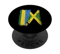 Demi-Drapeau du Rwanda Jamaïque Patrimoine jamaïcain PopSockets PopGrip Adhésif
