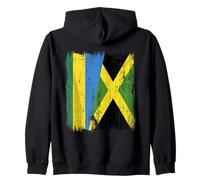 Demi-Drapeau du Rwanda Jamaïque Patrimoine jamaïcain Sweat à Capuche