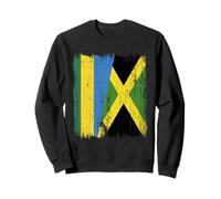 Demi-Drapeau du Rwanda Jamaïque Patrimoine jamaïcain Sweatshirt
