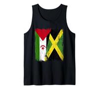 Demi-Drapeau du Sahara Occidental Jamaïque Patrimoine sahraoui jamaïcain Débardeur