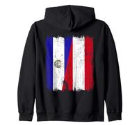Demi-Drapeau du Salvador Autriche Patrimoine autrichien salvadorien Sweat à Capuche