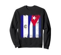 Demi Drapeau du Salvador Cuba Patrimoine cubain salvadorien Sweatshirt