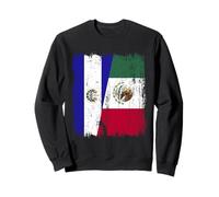 Demi-Drapeau du Salvador Mexique Patrimoine Mexicain salvadorien Sweatshirt