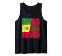 Demi Drapeau du Sénégal Maroc Patrimoine marocain sénégalais Débardeur