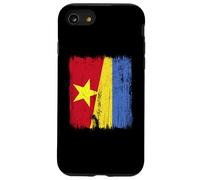 Demi-Drapeau du Vietnam Ukraine Patrimoine ukrainien vietnamien Coque pour iPhone SE (2020) / 7/8