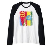 Demi-drapeau Érythrée Ethiopie Racines éthiopiennes Manche Raglan