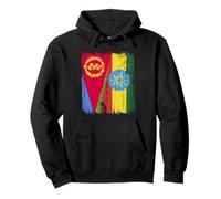 Demi-drapeau Érythrée Ethiopie Racines éthiopiennes Sweat à Capuche