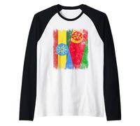 Demi-Drapeau Éthiopie Érythrée Patrimoine Éthiopien Manche Raglan