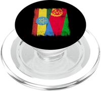 Demi-Drapeau Éthiopie Érythrée Patrimoine Éthiopien PopSockets PopGrip pour MagSafe