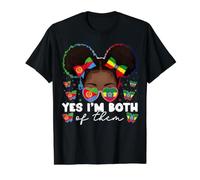 Demi Drapeau éthiopien érythréen Éthiopie Érythrée pour Enfants Filles T-Shirt Graphique avec Valeur, Homme, Noir, M