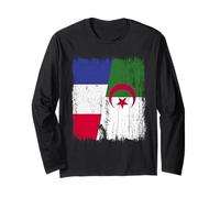 Demi-Drapeau France Algérie Patrimoine algérien français Manche Longue